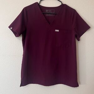 Figs Catarina Scrub Top Deep Purple Small